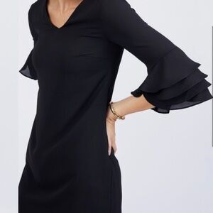 OCTAVIA | Little Black Ruffle Sleeve Cocktail Dress | Size Small Women’s